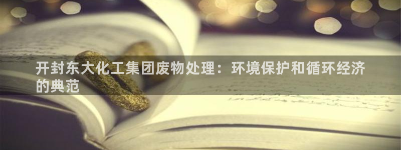 千亿球盟会：开封东大化工集团废物处理：环境保护和循环经济
的